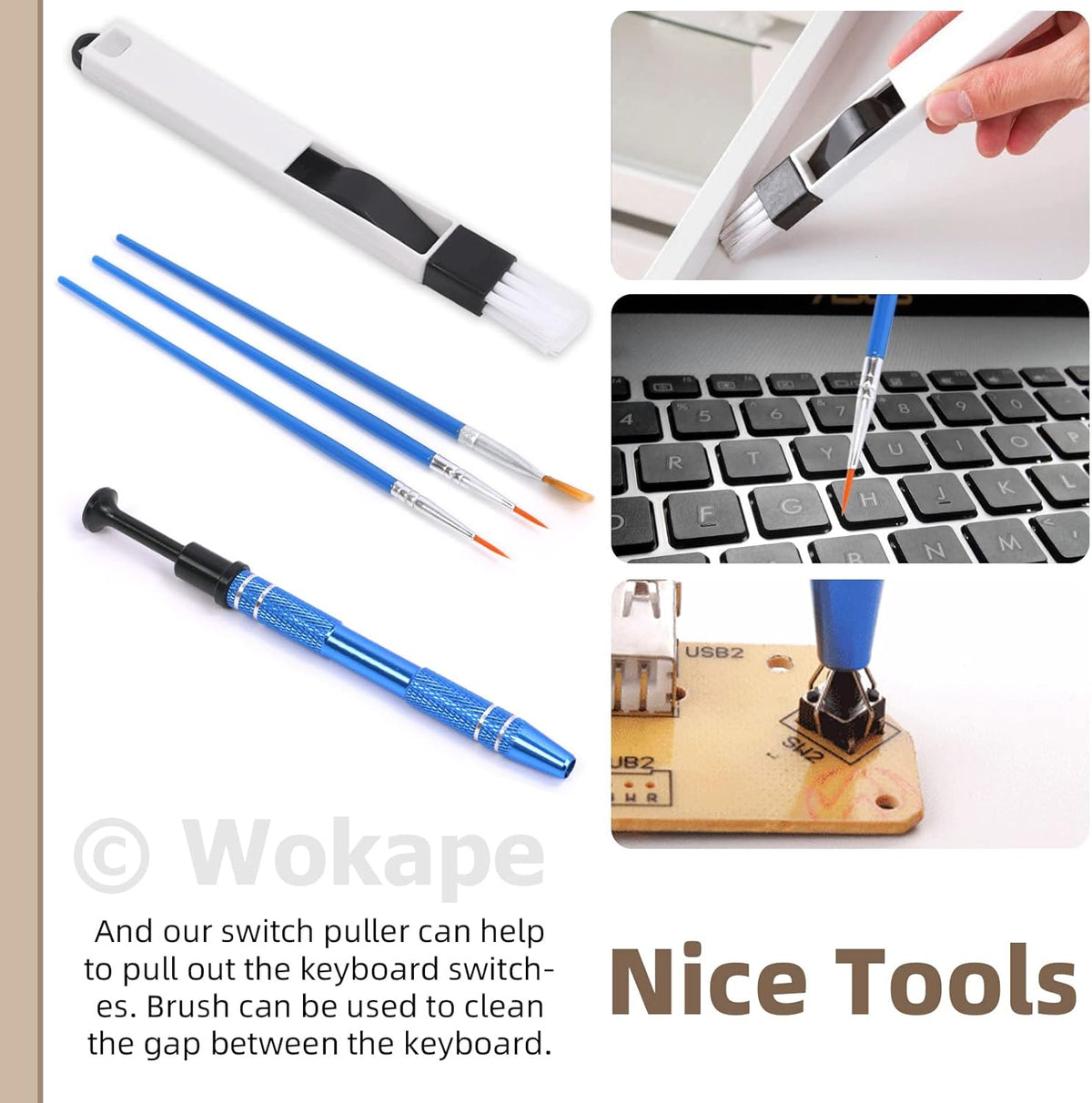 14Pcs Mechanical Keyboard Lube Kit, Includes Key Puller, Tweezers, Cleaning Brush, Lubrication Pens, Keycap Remover