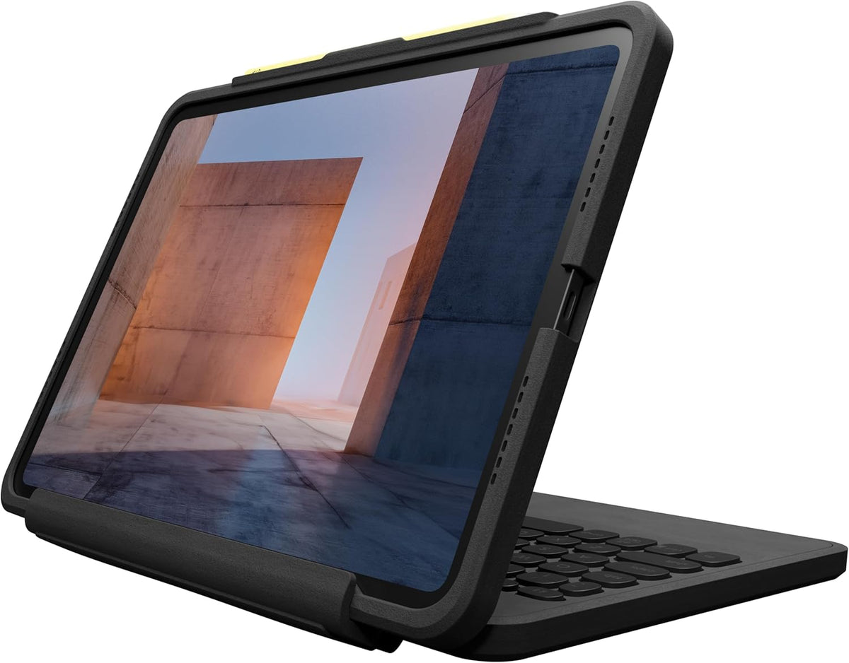 ZAGG Rugged Book iPad Pro 11-inch (M4) Keyboard Case - Durable Magnetic-Hinged, 6.6 Feet Drop Protection, Backlit Laptop-Style Keys, Multi-Device Pairing, Detachable Keyboard