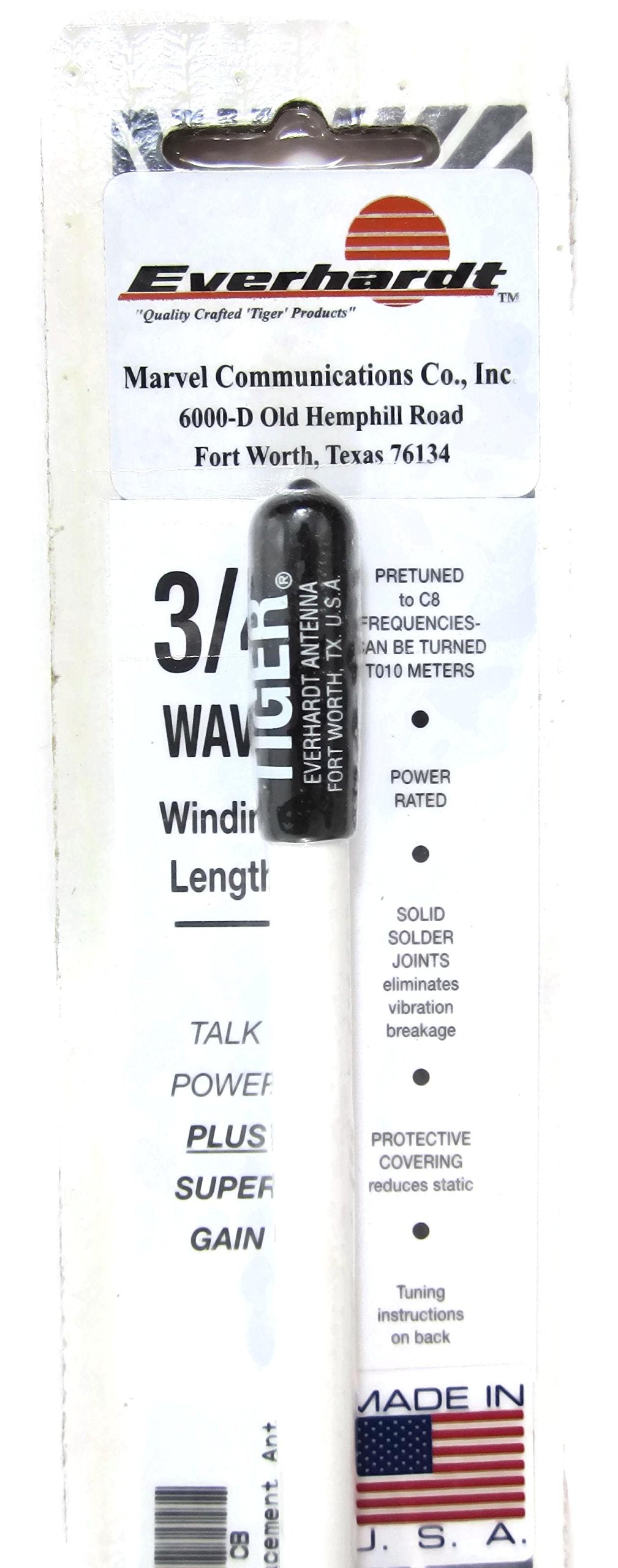 Lot of 2 Everhardt TSM2-W 3/4 Wave 2 ft Fiberglass “Super Flexâ€ CB Radio Antenna - White