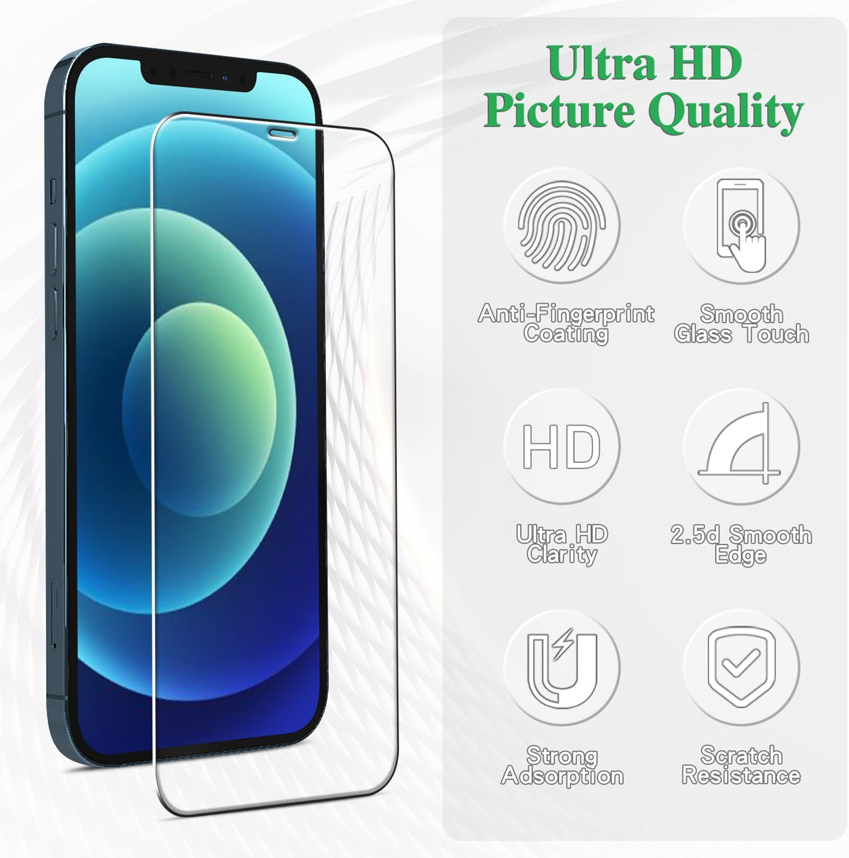 Pokolan [3-Pack] Screen Protector for iPhone 12 Mini, Tempered Glass, 9H Hardness, Bubble Free, Case Friendly