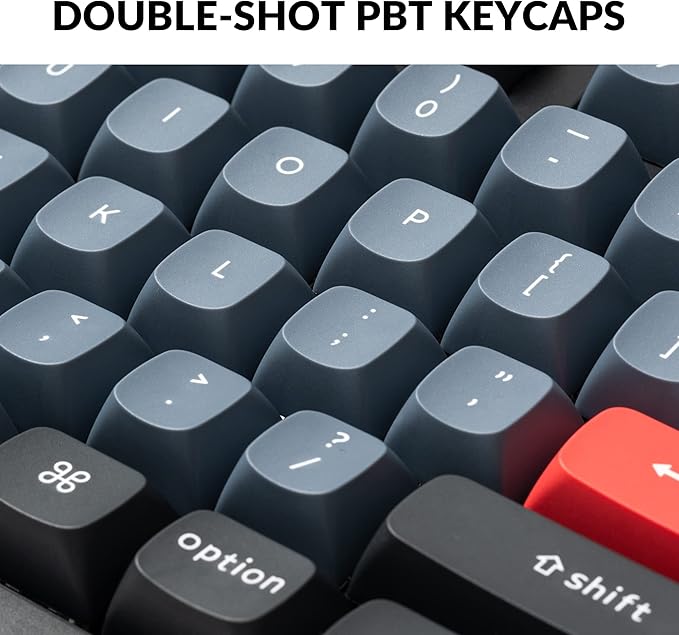 Keychron V6 Wired Custom Mechanical Keyboard Full-Size QMK/VIA Programmable Macro with Hot-swappable Keychron K Pro Red Switch Compatible with Mac Windows Linux (Frosted Black-Translucent)
