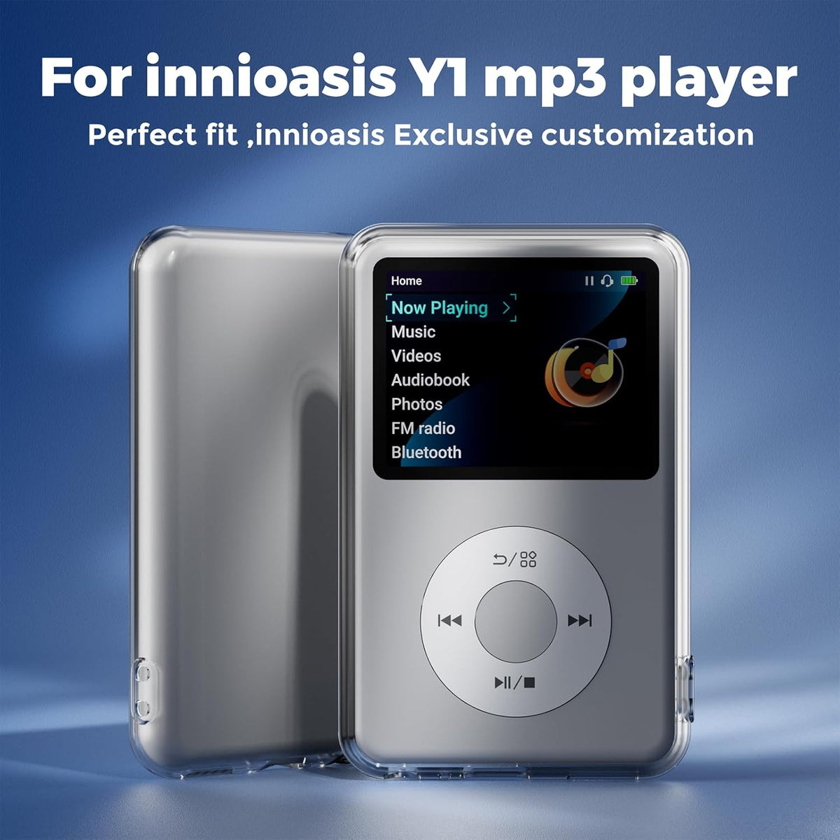 innioasis Y1 Mp3 Player Case, Drop-Resistant Silicone Case, Compact and Lightweight, User-Friendly