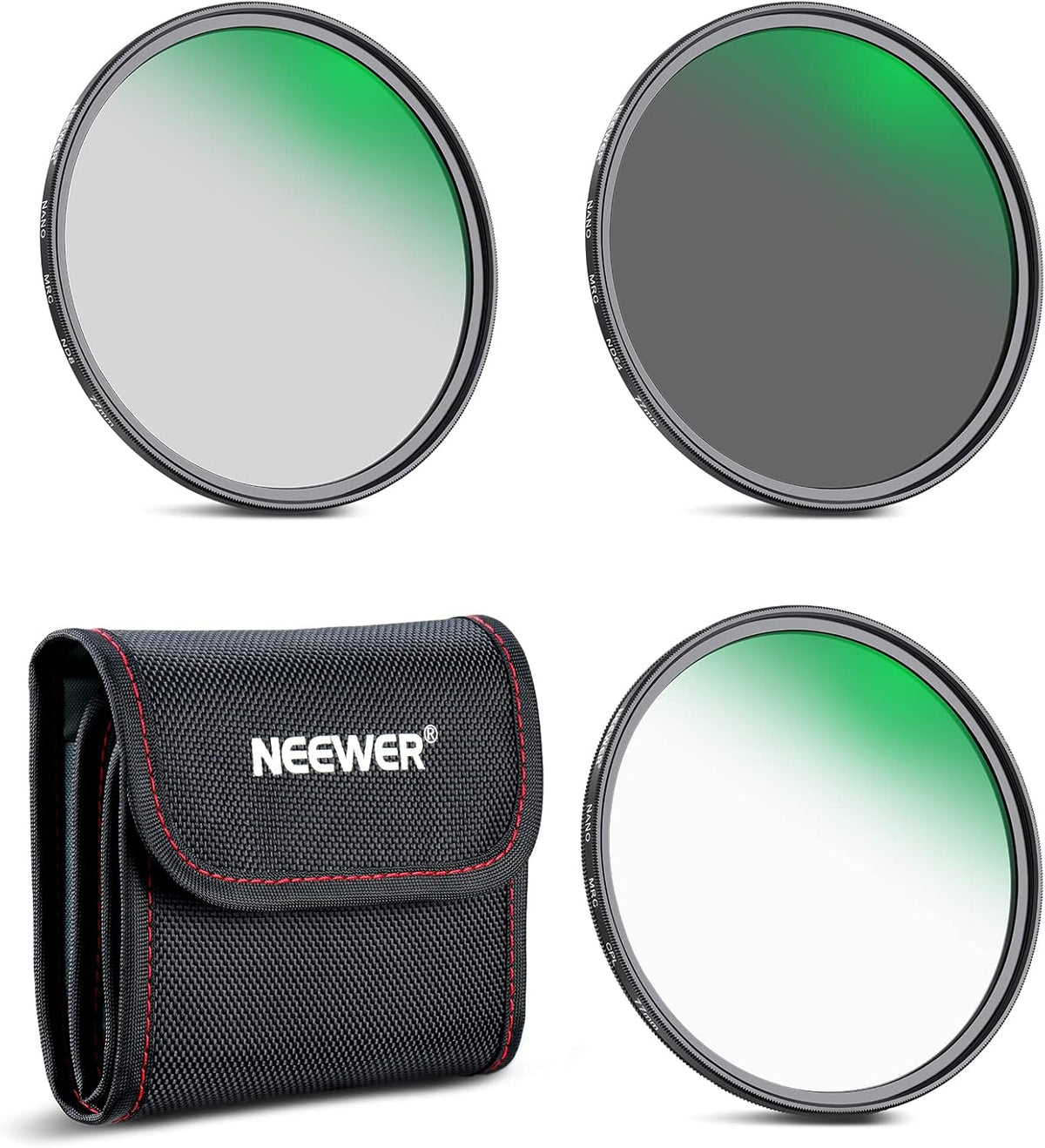 NEEWER 77mm Lens Filter Kit - ND8 ND64 CPL, Neutral Density + Circular Polarizer with 30 Layers Nano Coating