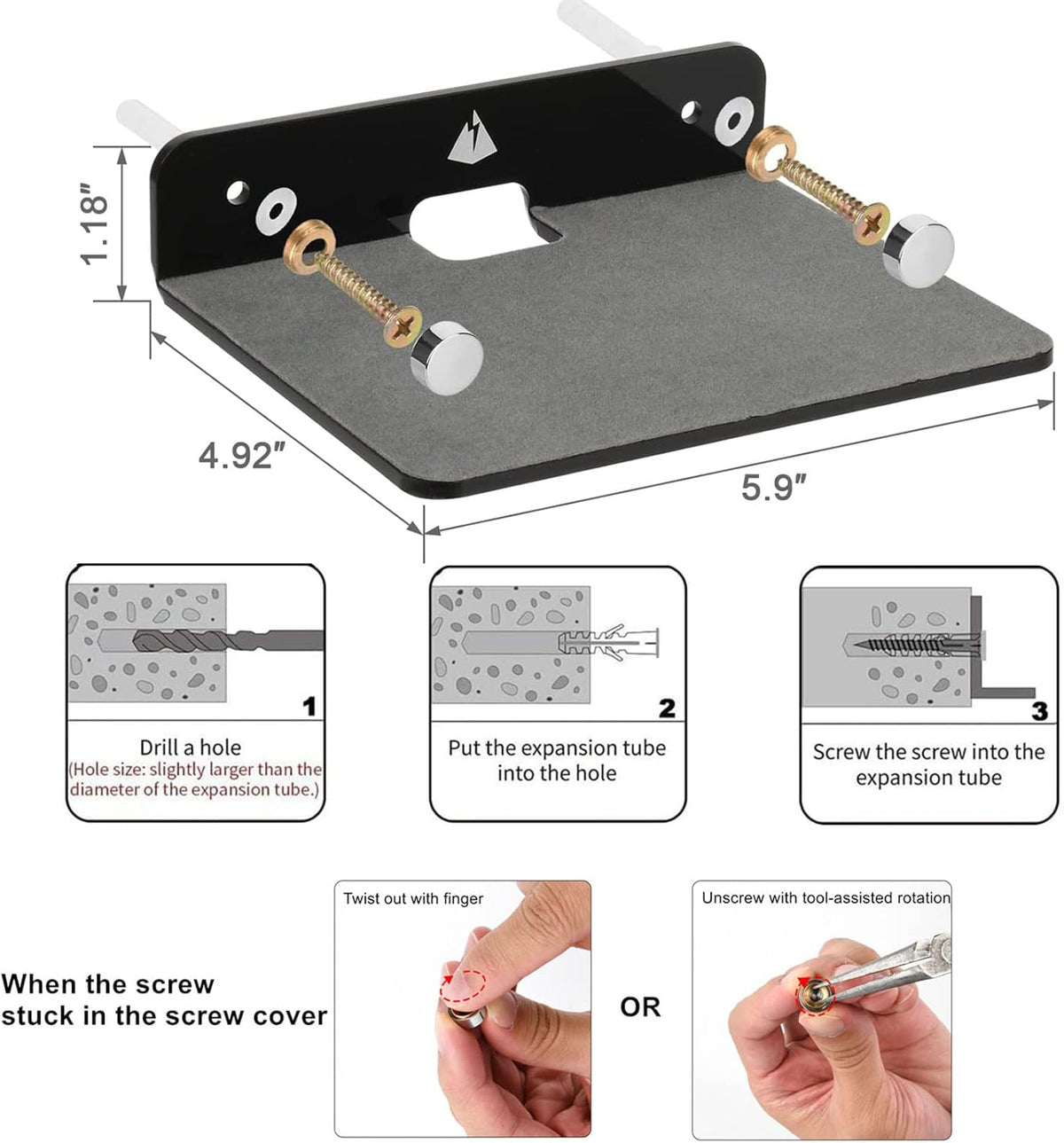 TXEsign Wall Shelves Speaker Shelves 2 Pack, Small Mount for Bluetooth Speaker, Webcam, Toy Display