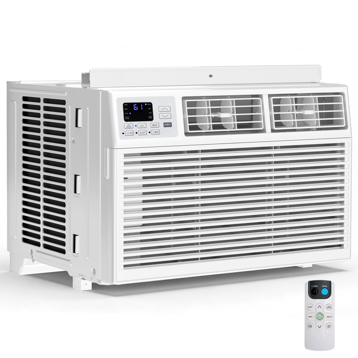 6,000 BTU Window Air Conditioner, 3-in-1 AC Unit with Dehumidifier for Bedroom/Small Room (Up to 250 Sq. Ft.), Quiet & Energy Sa