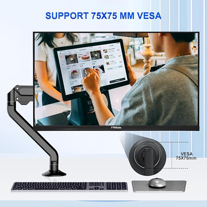 22 Inch Touchscreen Monitor IPS FHD 1080P Touch PC Display 75Hz LED Backlit Multi-Touch Monitor VESA HDMI &amp VGA &amp USB Computer Touch Screen for Gaming Business Warehouse Bar Gym