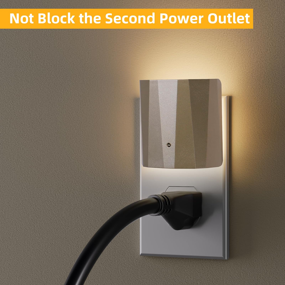 Dawnrise Plug in Night Lights for Wall, Dawn to Dusk Night Light with 3000K/5Lm, Backlit Nightlights for Bedroom, Kids Room, Hallway, Living Room