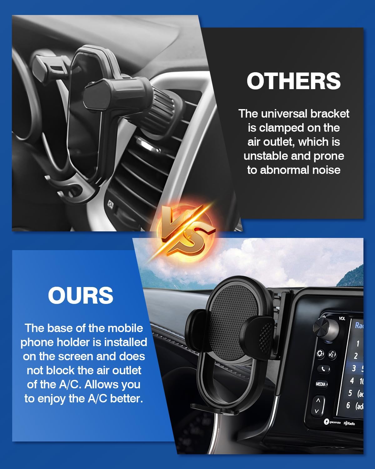 Autorder Car Phone Holder for Toyota Tundra 2022-2025/Sequoia 2023-2025, 14-Inch Screen Cell Phone Mount, Hands-Free