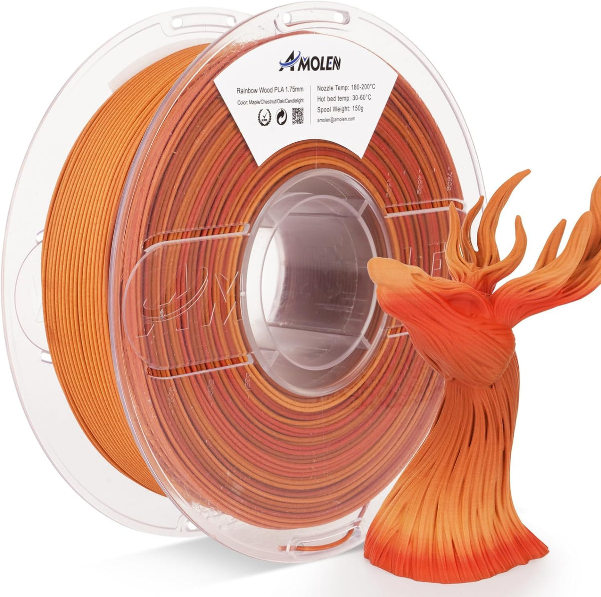 PLA Wood 1.75mm, 1KG/2.2LB