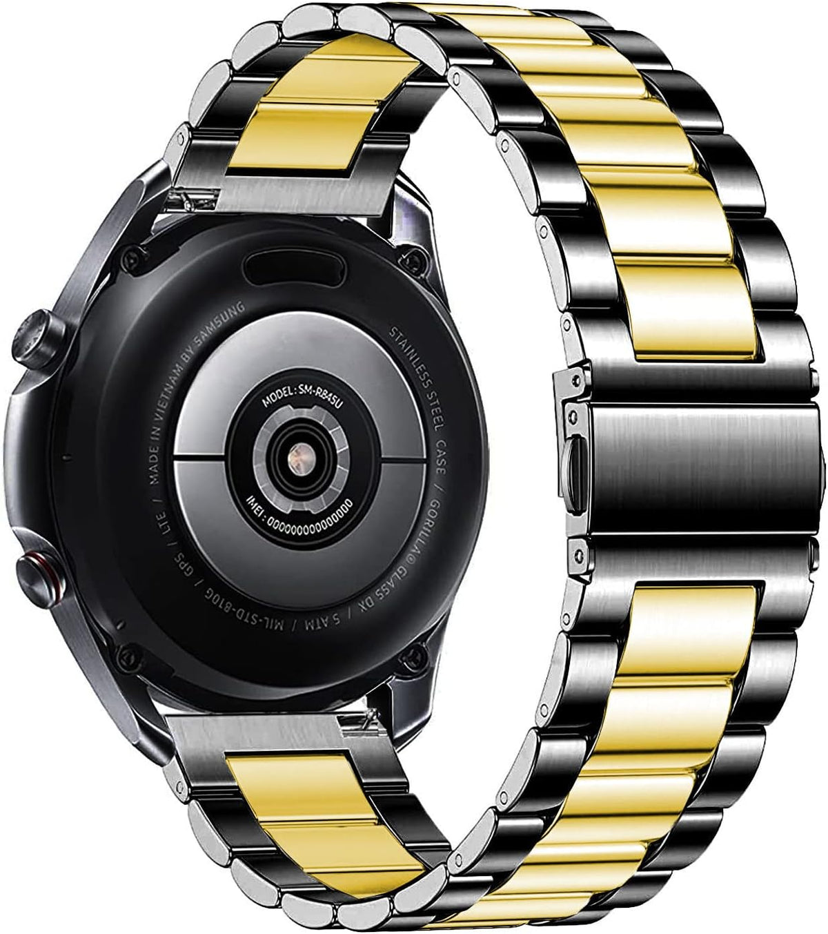 22mm Stainless Steel Metal Replacement Strap for Samsung Galaxy Watch 46mm / Galaxy 3 45mm & Huawei Watch GT5