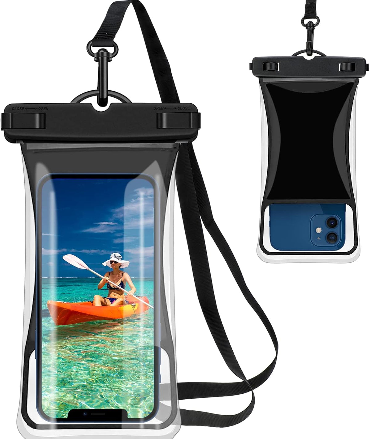 7.0" Universal Waterproof Phone Pouch, Floating Cellphone Dry Bag Case with Lanyard, IPX8 Waterproof for iPhone