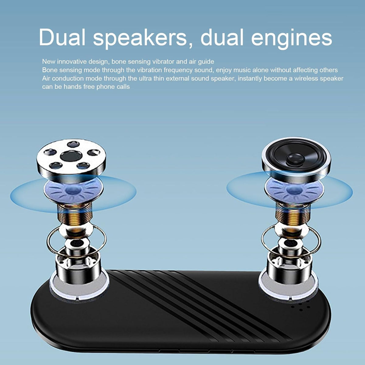 EBTOOLS Mini BT Speaker, Dual Modes Portable Speaker with Clear Sound, Timing Function, Long Battery Life (Black)