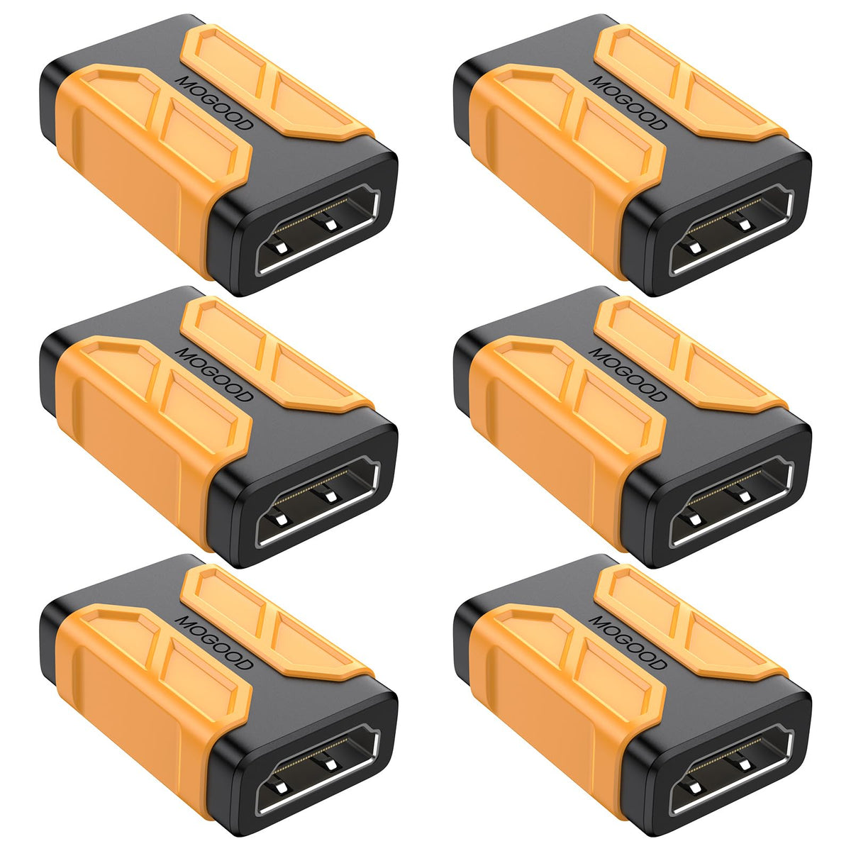 MOGOOD HDMI Coupler 8K, 6 Pack Female to Female HDMI Connector, Support 3D 8K@60Hz/4K@120Hz UHD HDR eARC, for Cinema, projectors, TV, PC, Monitor