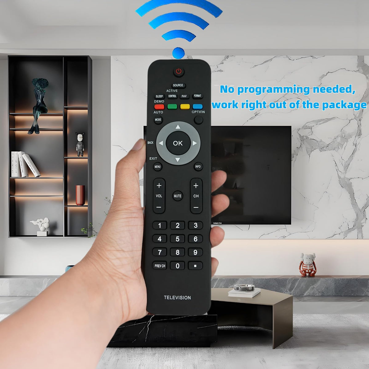 Replacement Remote Control for Philips TV 46PFL3706/F7 47PFL5603D/27 47PFL5603D/F7 52PFL5704D 52PFL5704D/F7