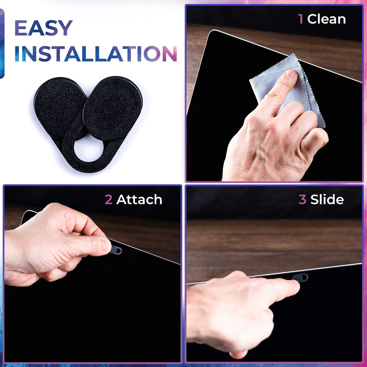 LoveAndCables Webcam Covers Laptop Camera Cover Slide. Privacy Protector for Laptop, Tablet, iP?d, M?cBook, iPh?n? 8/7/6 Plus, iM??, Smartphone