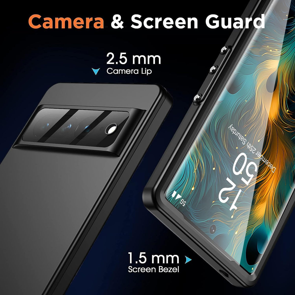 ANTSHARE Waterproof Case for Google Pixel 7 Pro, Built-in Screen Protector, [10FT Military Dropproof][IP68 Underwater]