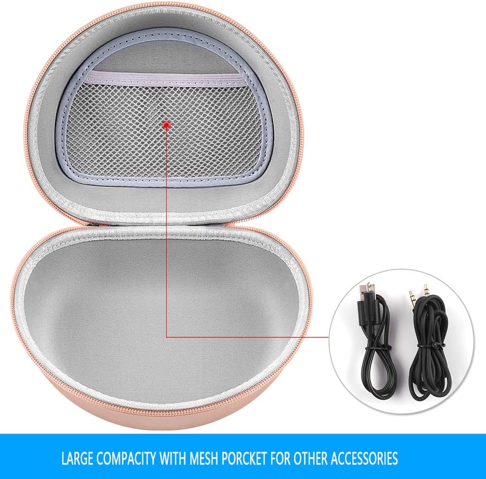 Extra Large Headphone Case for TOZO HT2, Beats Studio Pro, Beats Solo3, Picun P26, Elecder i39 and More - Rose Gold