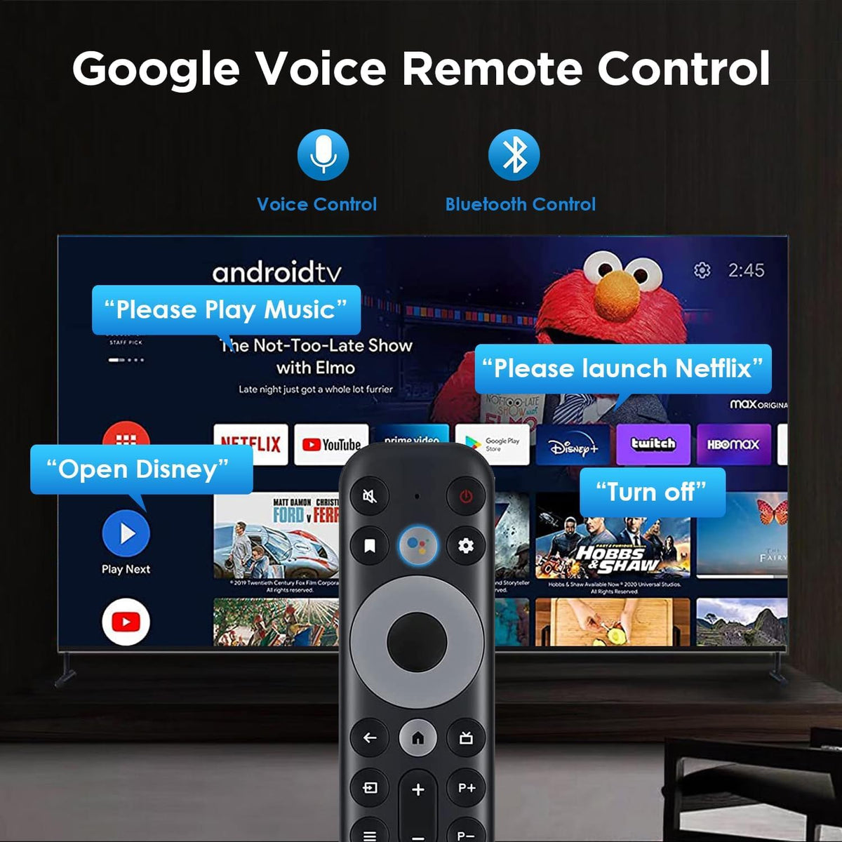 Amtone OEM Replacement Google Voice Remote Control RC813 for TCL Android TV Mini-LED QLED 4K UHD Smart TV with 6 Shortcut Buttons