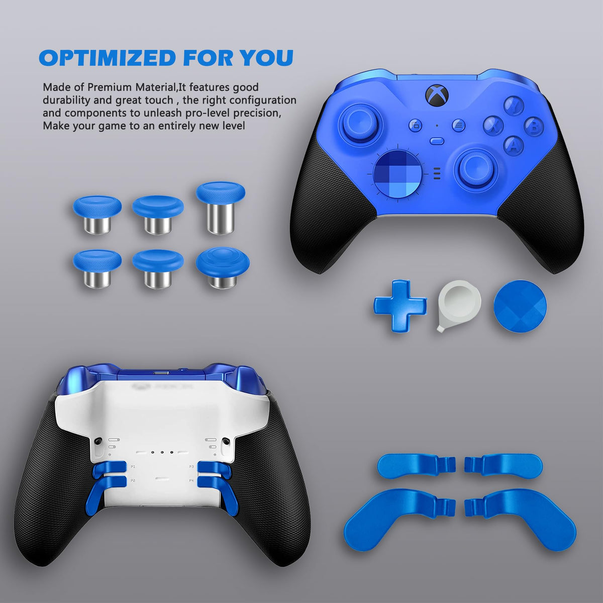 Component Pack for Xbox Elite Wireless Controller Series 2,Includes 1 Carrying Case 1 Controller power cord 1 Dock, 4 Paddles, 2 DPads,6