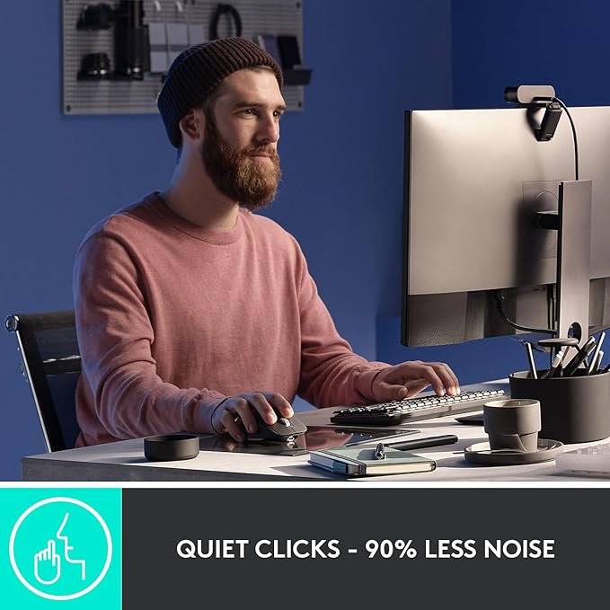 Logitech MX Master 3S - Wireless Performance Mouse with Ultra-Fast Scrolling Ergo 8K DPI Track on Glass Quiet Clicks USB-C Bluetooth Windows Linux Chrome (Black) (Renewed)