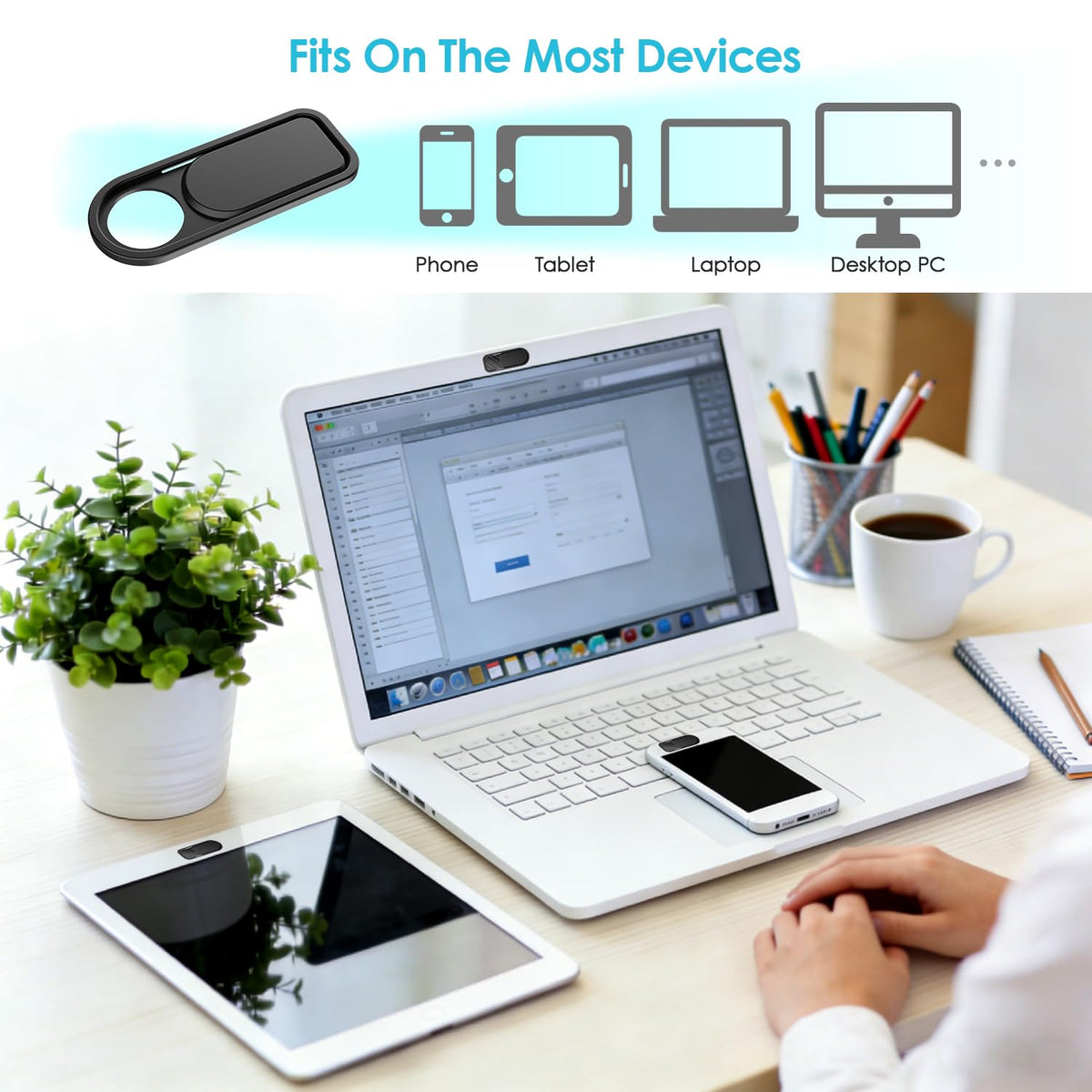 Webcam Cover Slide, Thin Camera Cover for Tesla Model Y/3, Car Cabin Camera Cover Slide for MacBook, iMac, Laptop, PC, iPad, Smartphone, iPhone 6/7/8