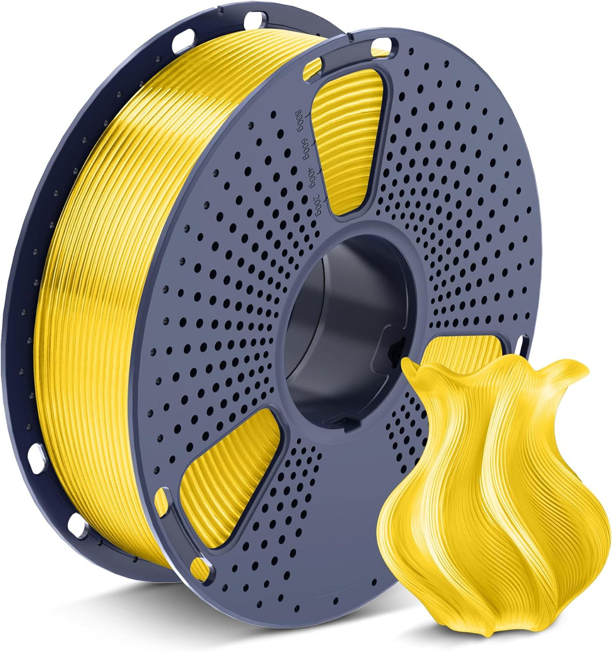 SUNLU 3D Printer Filament PETG Filament 1.75mm, Less Stringing Good Layer Adhesion High Toughness, PETG Filament 1.75 ±0.02mm, 1kg Spool(2.2lbs),Transparent Yellow