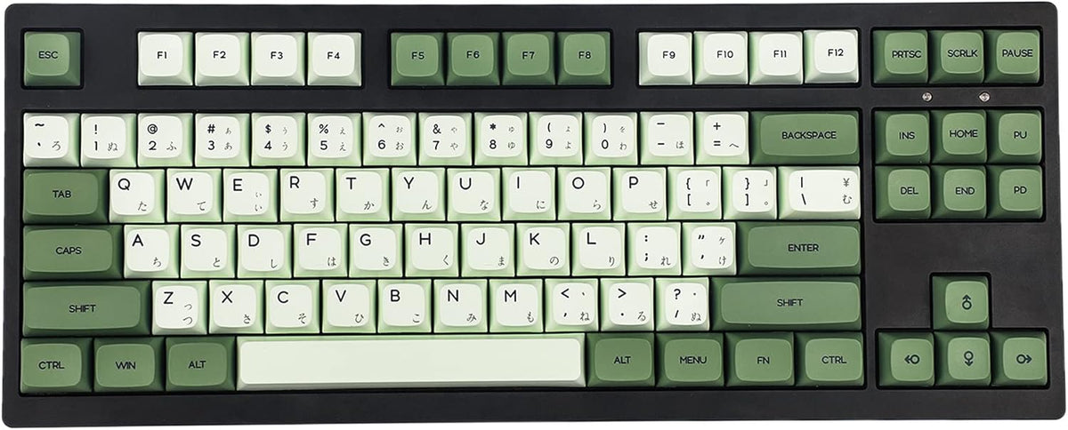 Matcha 3.0 Dye Sub ZDA PBT Keycap Set, Similar to XDA for MX Split Keyboard 104 87 61 Melody 96 KBD75 ID80 GK64