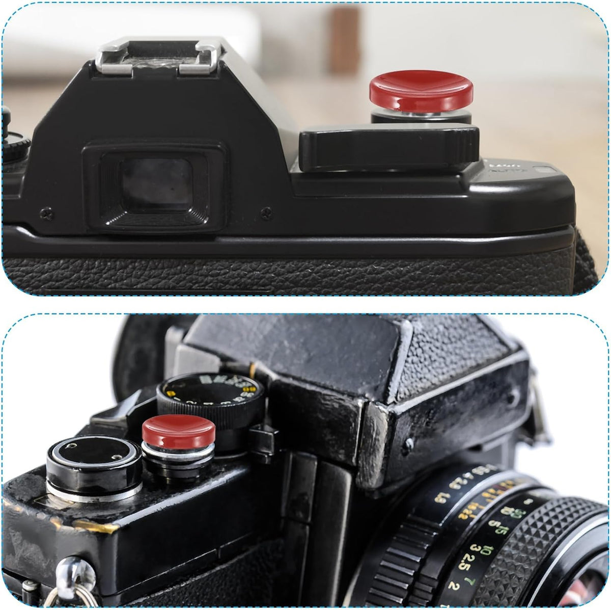 5 Pack PATIKIL Camera Shutter Button, Soft Shutter Release Button Pure Copper Camera Button Concave Suitable for Nikon