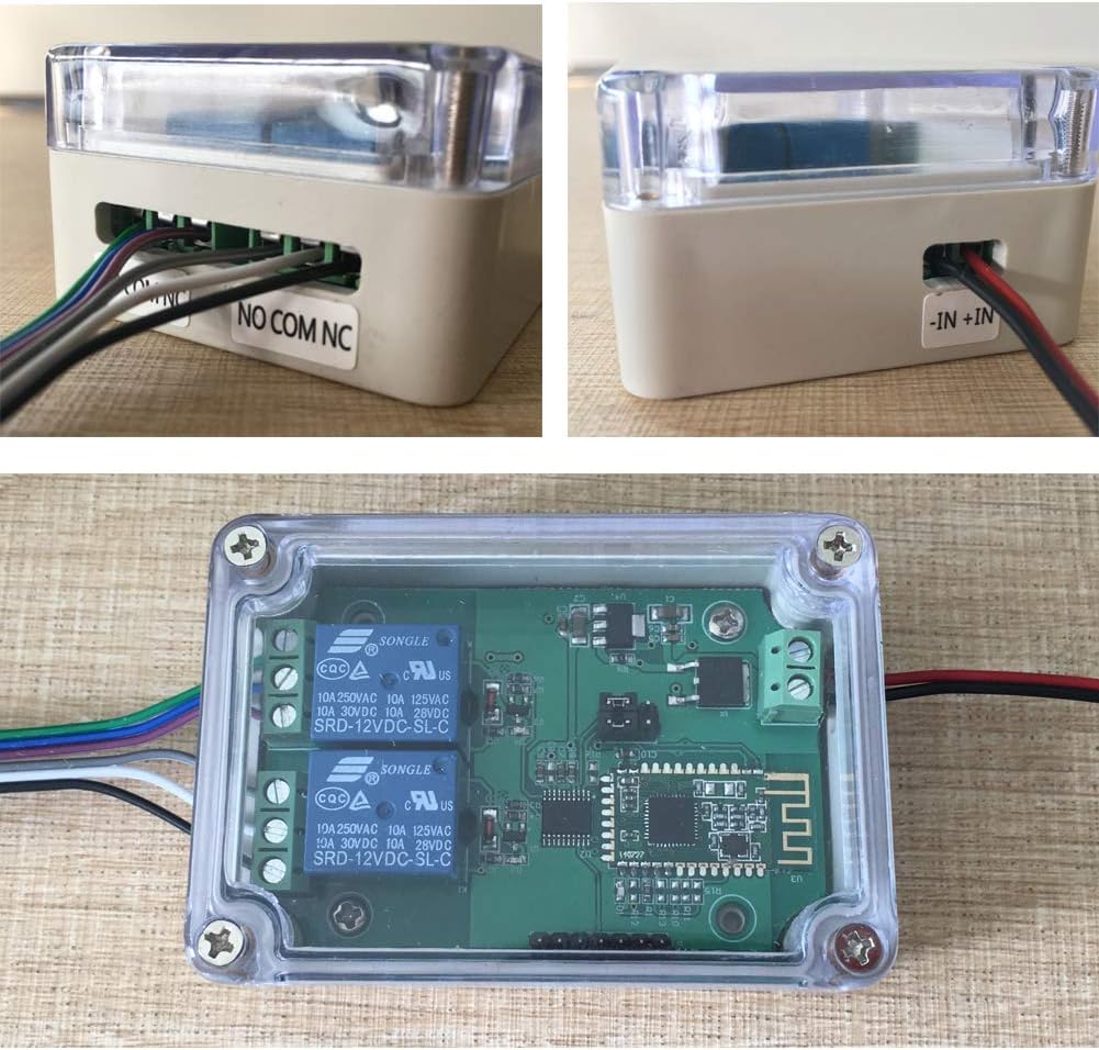 DSD TECH 2 Channel Bluetooth 4.0 BLE Relay Module for iPhone and Android (12V)