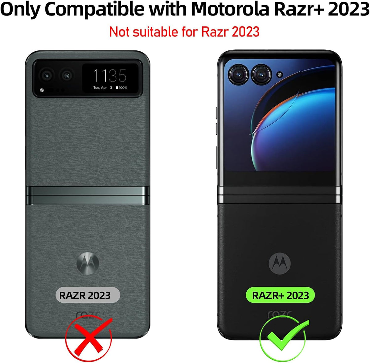 Shop Motorola Razr Plus Case 2023 - Ultra Thin Matte PC, Built-in Screen Protector, Magnetic Hinge Protection (Sky Blue)