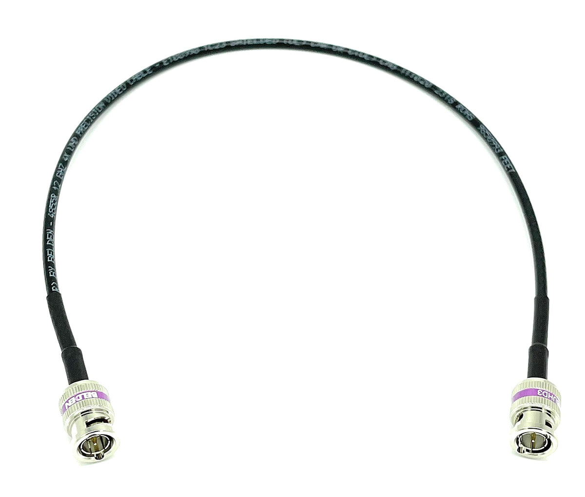 AV-Cables 12G 4K HD SDI BNC - BNC Cable 4855R Mini RG59 (6ft, Black)