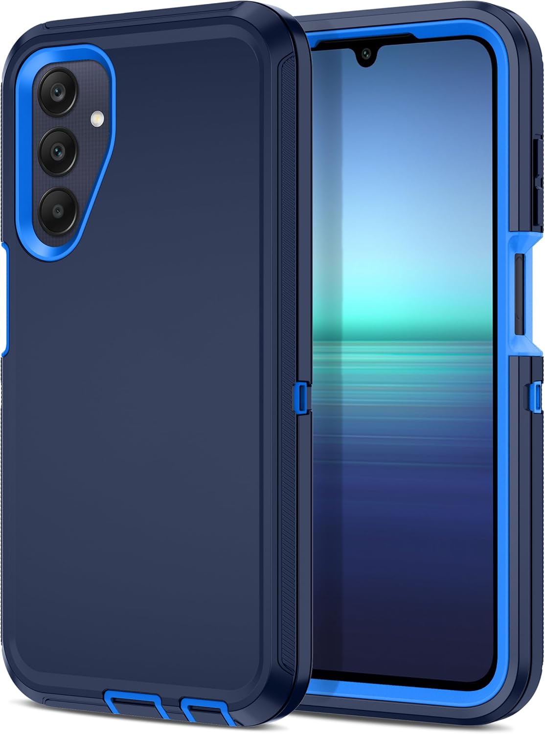 I-HONVA Shockproof Dust/Drop Proof Case for Samsung Galaxy A25 5G, Rugged Heavy Duty 3-Layer Protection, Navy Blue