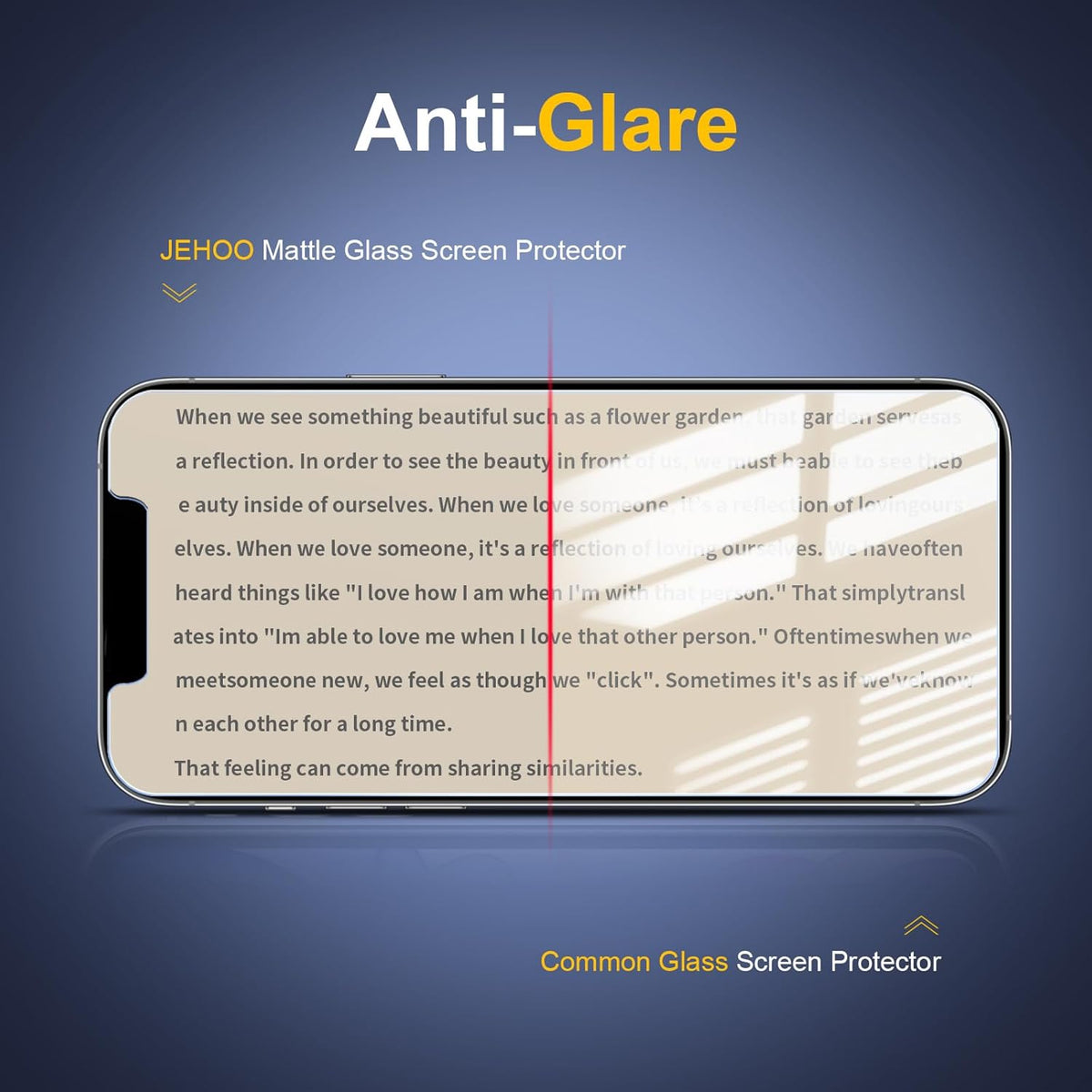 [2+2 Pack] Matte Glass Screen Protector for iPhone 13 + Camera Lens Protector, Anti-Glare, 9H Tempered Glass