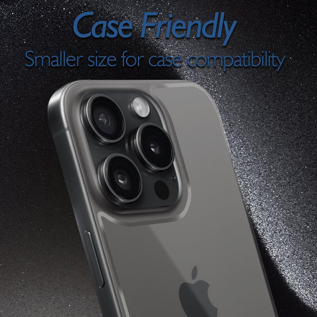 iPhone 15 Pro Back Glass Protector (2-Pack) - Rear Tempered Glass Screen Protector for 6.1" iPhone 15 Pro.