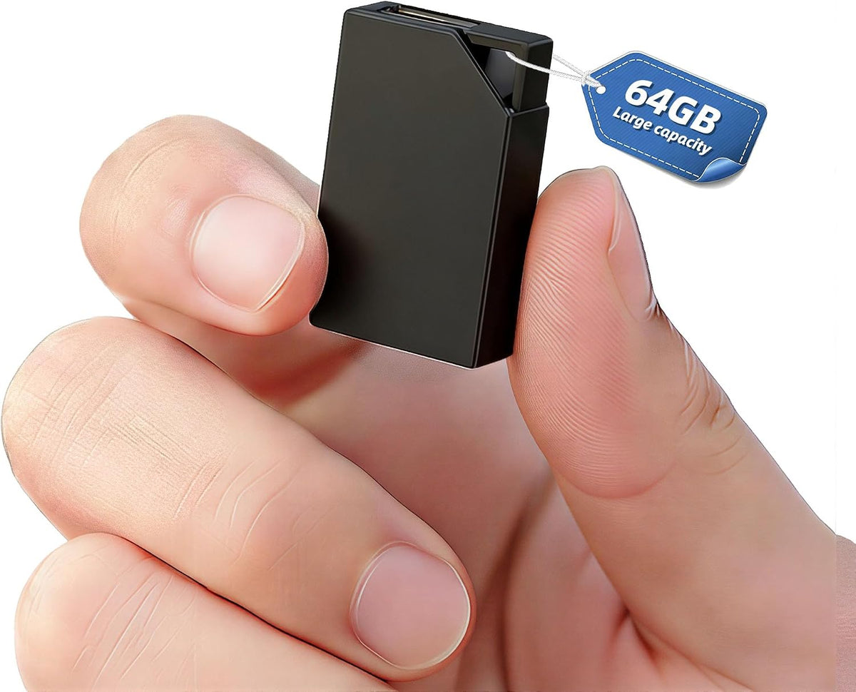 Gonikli 64GB Interviews1 0.8 0.2 Digital Voice Recorder with Memory, USB Charging, Voice Activated Recorder, Mini Small