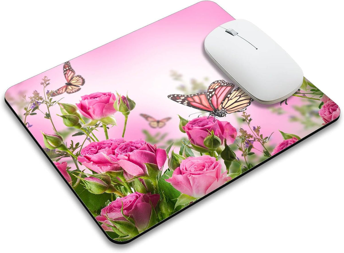 Beautiful Flowers Plants Mouse Pad Rubber Base Mouse Mat Non-Slip Mousepad for Office Desk Laptop Computer Mouse Pads