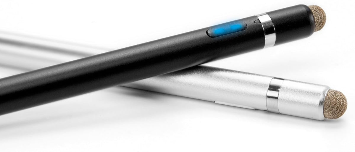 BoxWave Stylus Pen for BMAX MaxBook Y13, AccuPoint Active Stylus with Ultra Fine Tip, Metallic Silver
