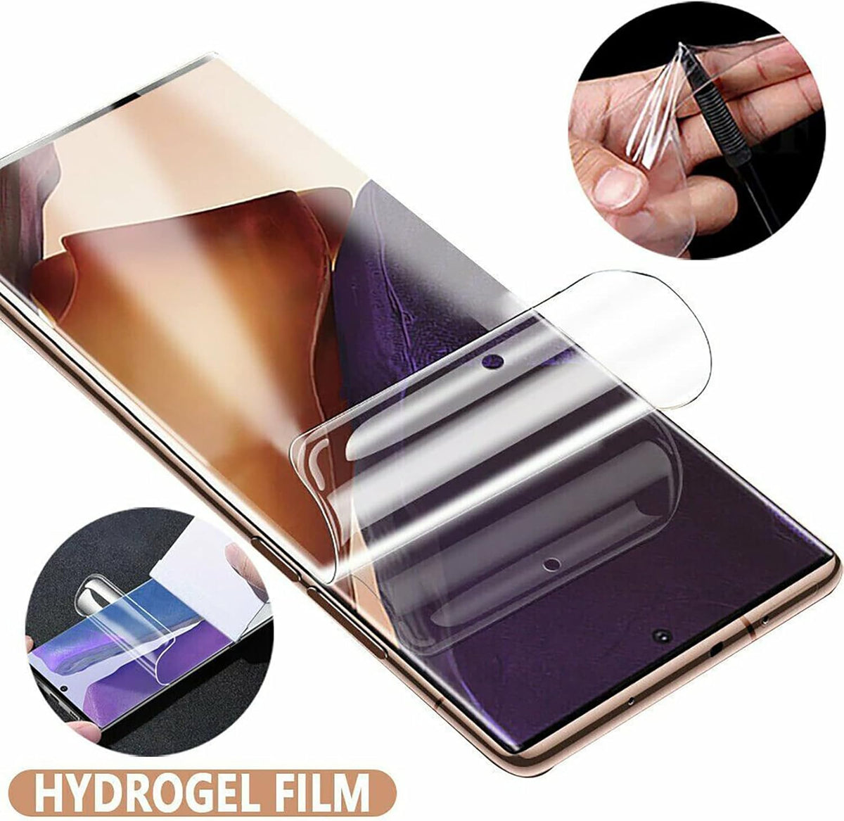 [3+2 Pack] Samsung Galaxy Note 20 Hydrogel Film Screen Protector + Tempered Glass Camera Lens Protector
