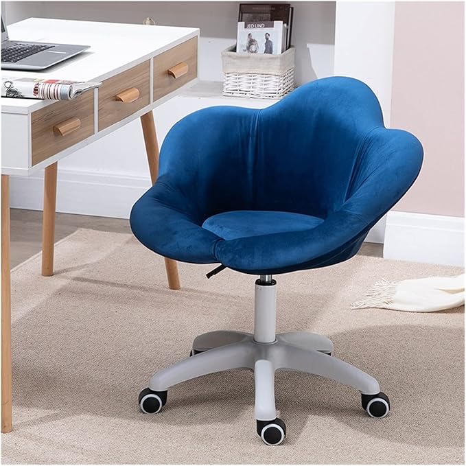 Adjustable Office Computer Chair with Armrest Small Apartment Computer Chair for Student Dormitory Study Makeup Chairs Home Rotating Writing Office Chair(Gray)