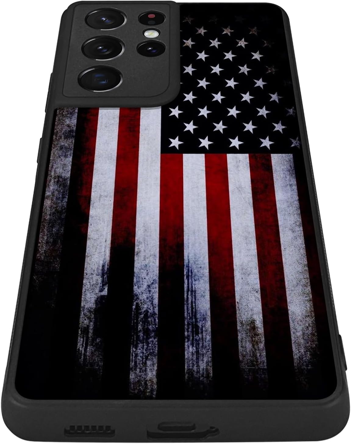 Tnarru Samsung Galaxy S21 Ultra Case - American Flag Pattern, Military-Grade Drop Protection, Anti-Scratch, Shockproof