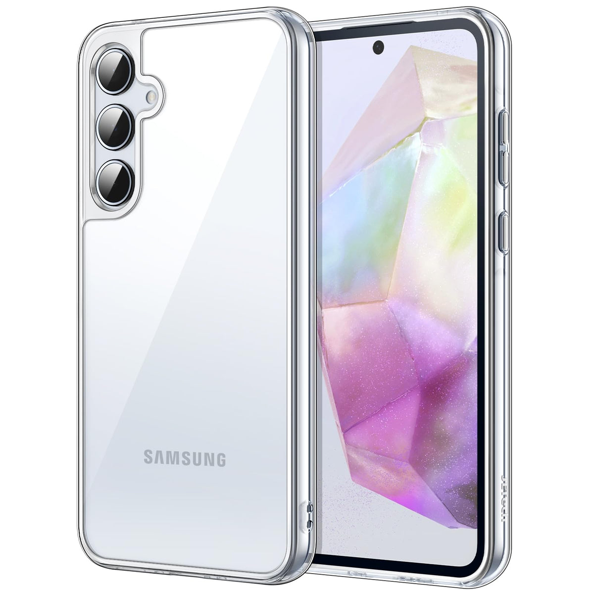 Jetech Case For Samsung Galaxy A35 5G, Non-Yellowing Shockproof Bumper Protective Phone Cover, Anti-Scratch Hard Pc Back (Clear)