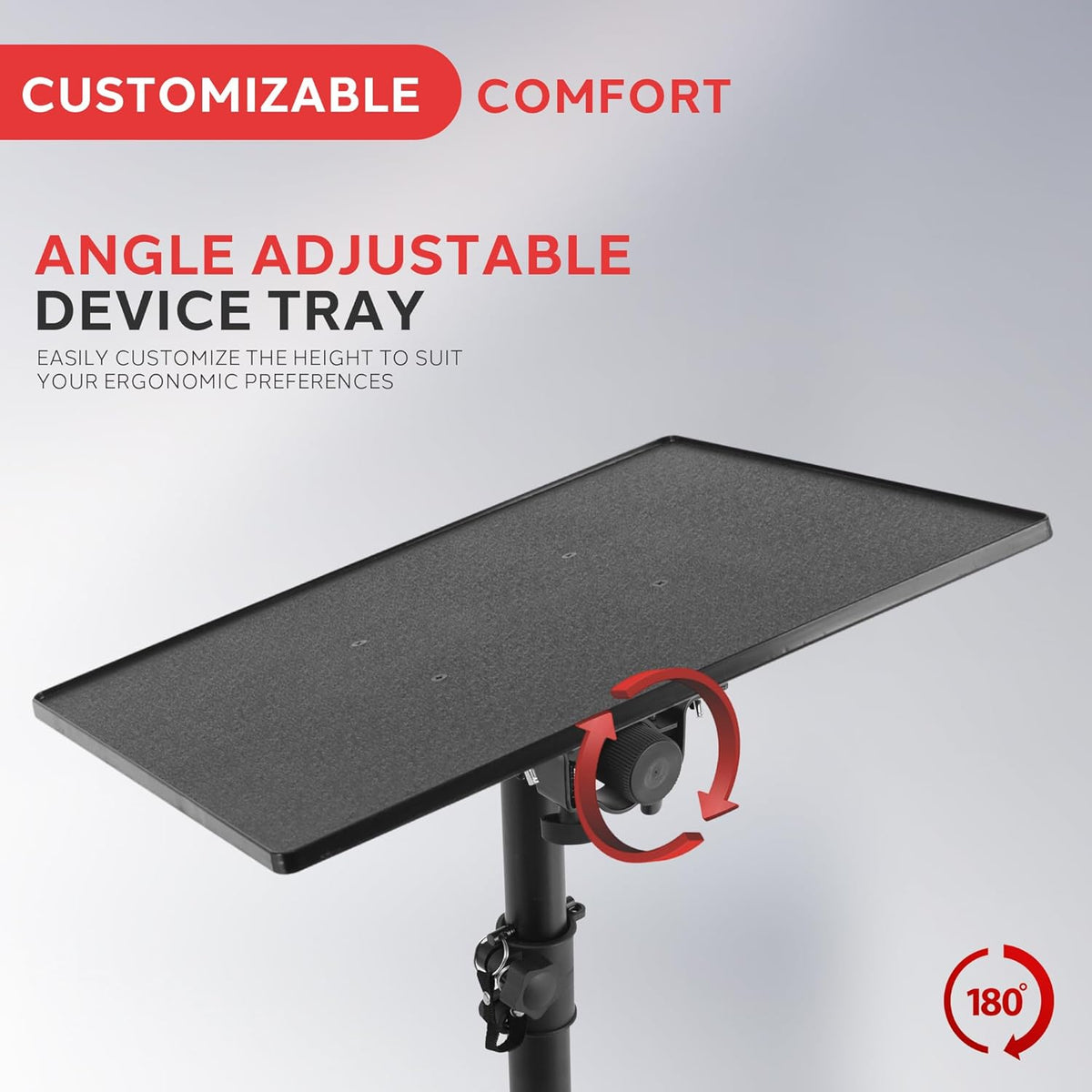 Pyle Universal Projector Stand – Adjustable Tripod for Laptop, DJ Gear, Projectors – Heavy-Duty, Portable – Height Adjustable 28" to 46" – Ideal for Stage, Studio, Office, Events