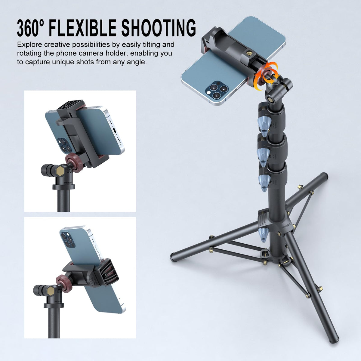 Selfie Stick & Tripod LINCO, Integrated, Heavy Duty, Lightweight, Bluetooth Remote for Apple & Android Devices, Separable Tripod Feet, Extends to 52"