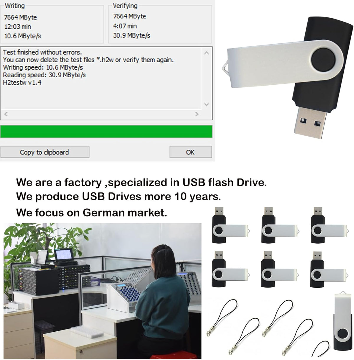 lcwamy 8GB Flash Drives 50 Pack USB Drives Bulk USB Flash Drive 50 Pack Thumb Drive Pack Flash Drive Bulk Memoria USB CupShadow (Black, No Logo)