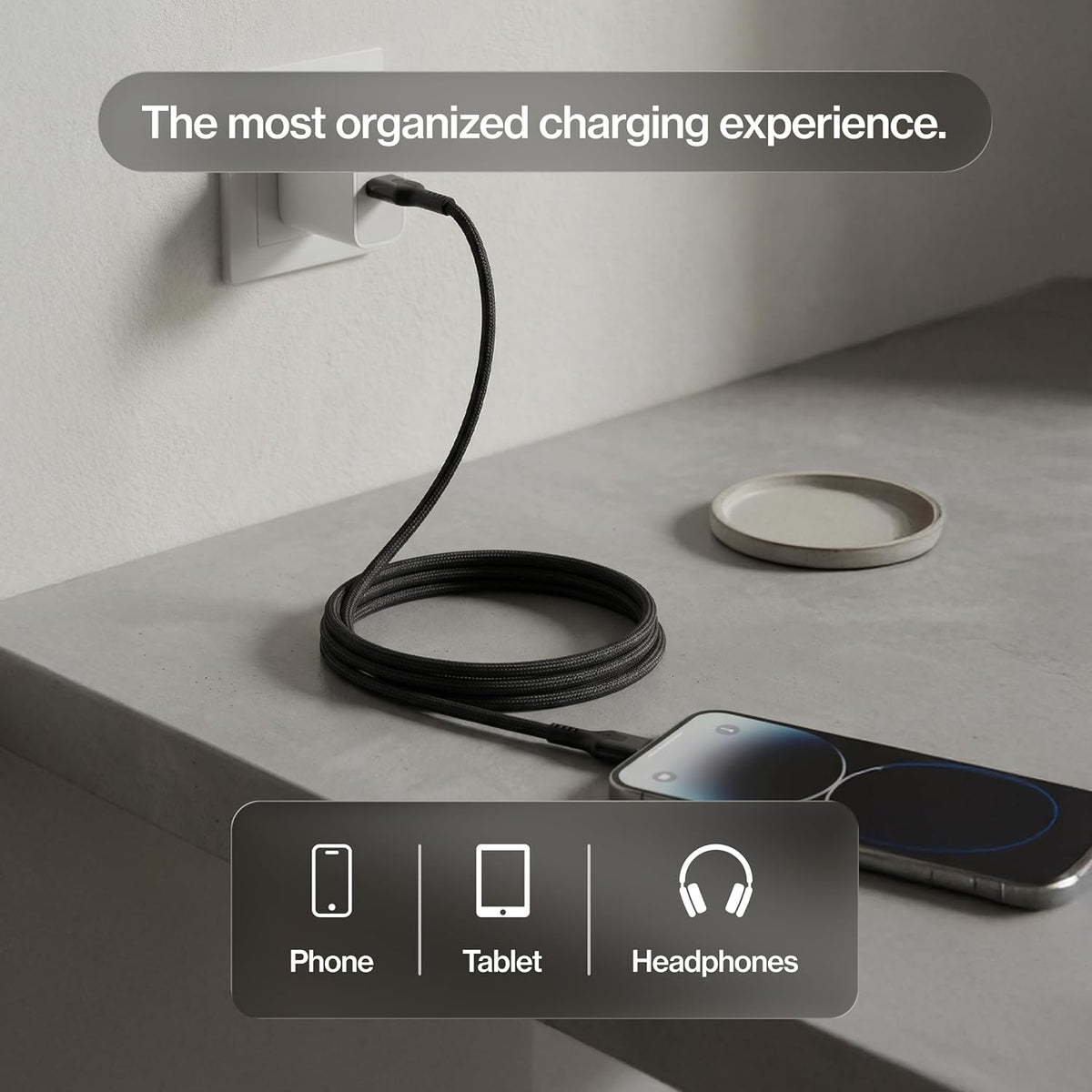 12W, 6FT Statik MagStack USB A to Lightning Cable MFi Certified, Clutter-Free Magnetic Charging Cable, Anti-Tangle