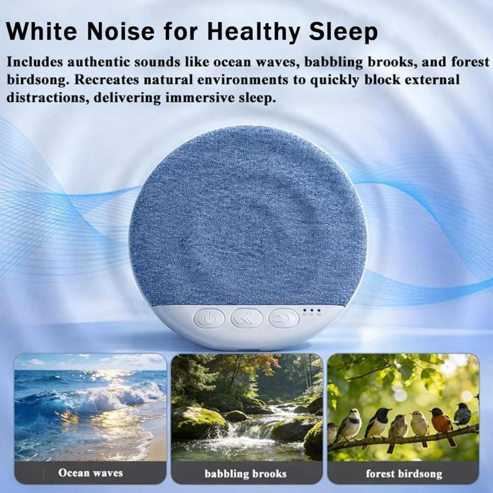 Generic 5.4 30/60 Bluetooth Pillow Speaker, Mini Portable Under Pillow Speaker with White Noise Timer, Ultra Slim
