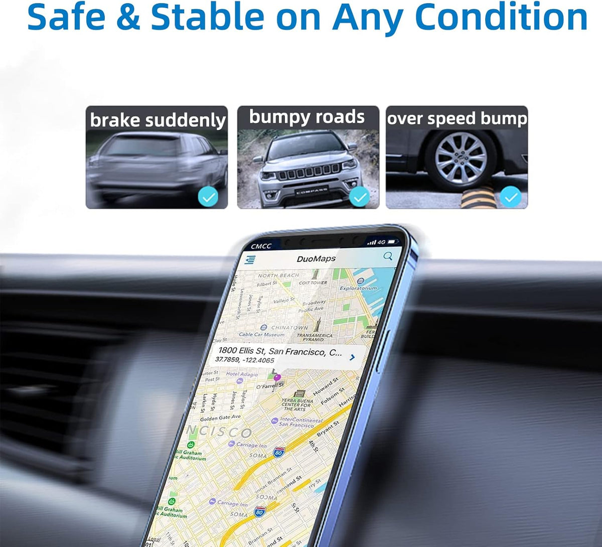 Magnetic Phone Holder for Car, [2 Groups Super Strong Magnet] [360° Rotation] Universal Dashboard Car Mount Holder for