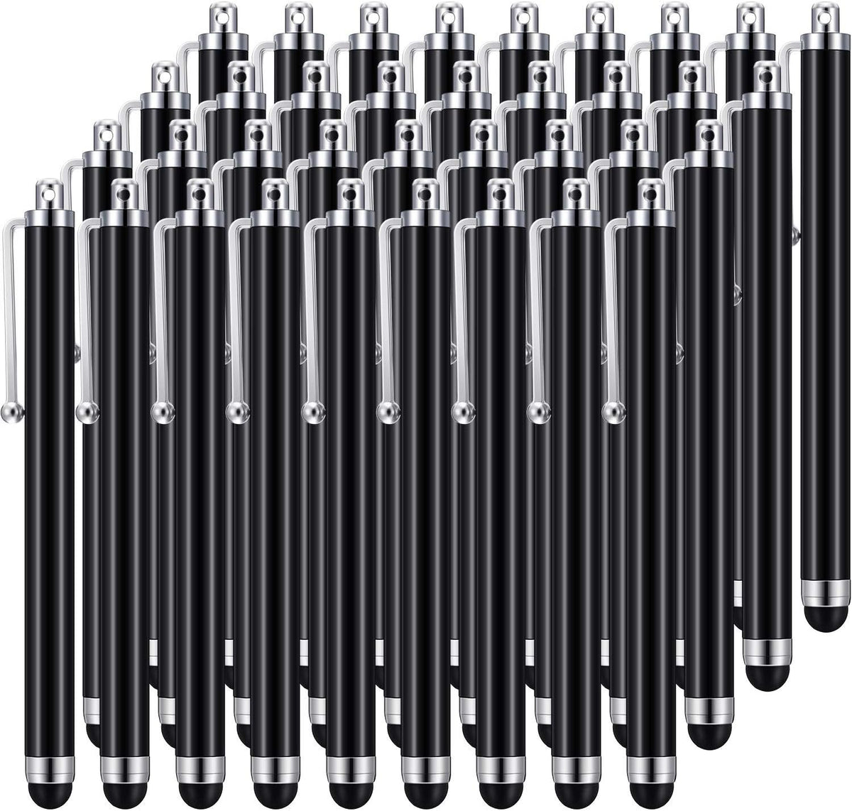 Outus 36 Pcs Stylus Pen for Universal Capacitive Touch Screens Devices, Stylus Pen Compatible with Tablet for Classroom Travel Olders Friendly(Black)