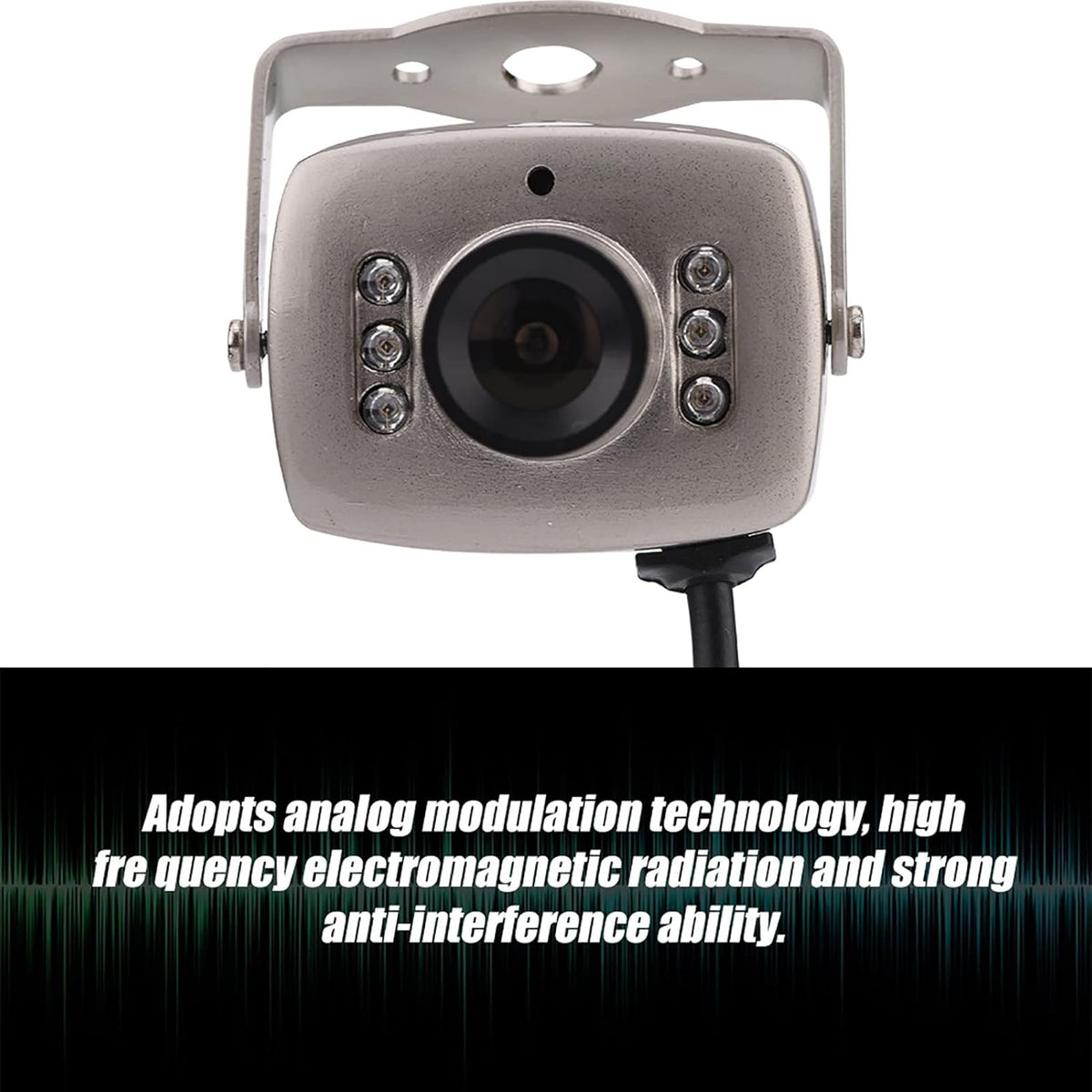 Mini CCTV Security Camera, Wired CMOS Digital Video Camera, 6LED, PAL NTSC for Home Office (NTSC Format)