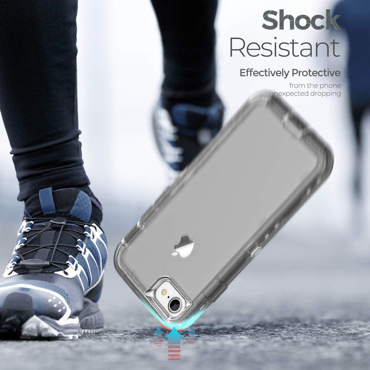 ORIbox Case for iPhone 7 Plus and 8 Plus, Heavy Duty Shockproof Anti-Fall Clear Case